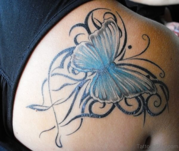Butterfly Shoulder Blade Tattoo