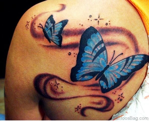 Butterfly Shoulder Tattoo