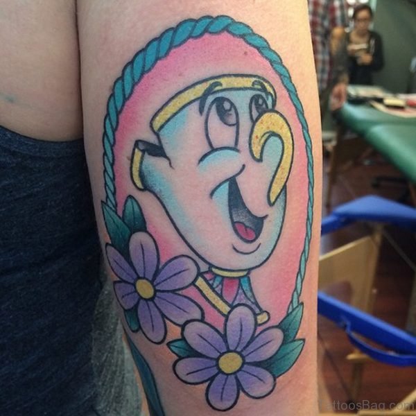 Cartoon Tattoo On Shoulder