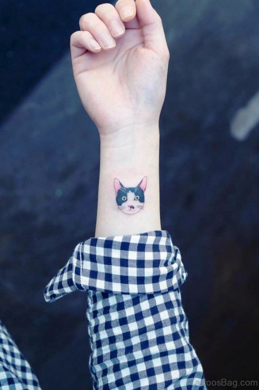 Cat Tattoo On Wrist