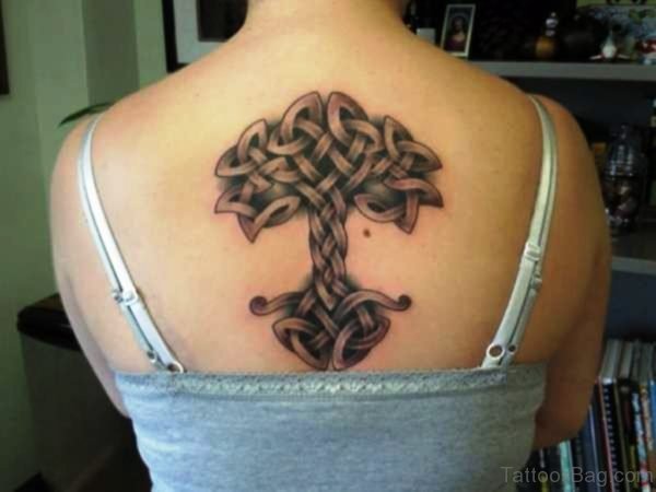 Celtic Back Tattoo For Women