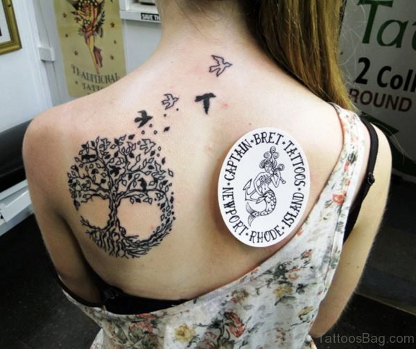 Celtic Tree Tattoo On Back