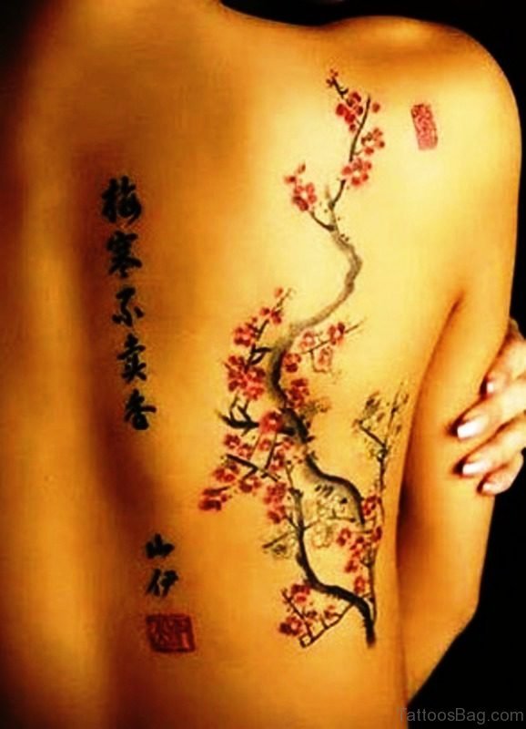 Cherry Blossom Tree Tattoo Design