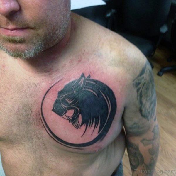 Circular Tribal Lion Tattoo