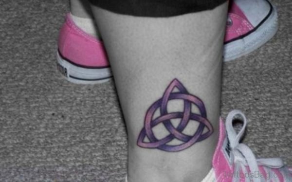 Classic Celtic Tattoo On Ankle