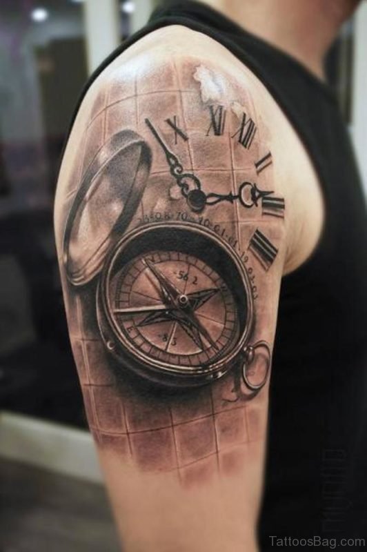 Classic Compass Tattoo