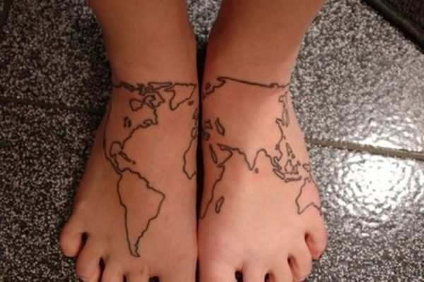 Classic Map Tattoo 