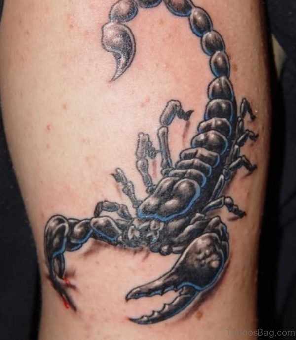 Classic Scorpion Tattoo On Shoulder