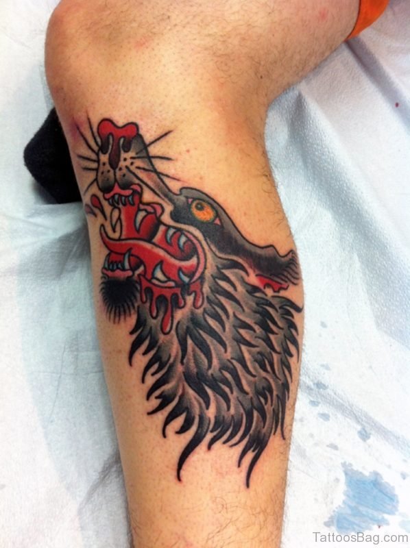 Classic Wolf Tattoo