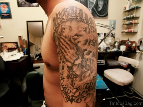 Classy Praying Hands Tattoo