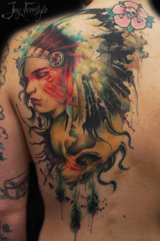 Colored American Tattoo 