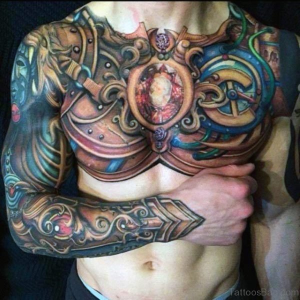 Colored Armor Tattoo