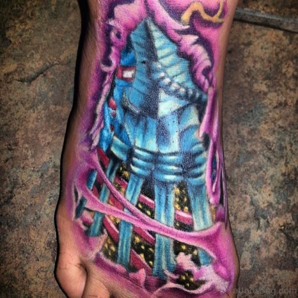 Colored Biomechanical Tattoo