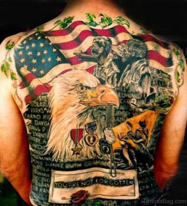 Colored Eagle Tattoo