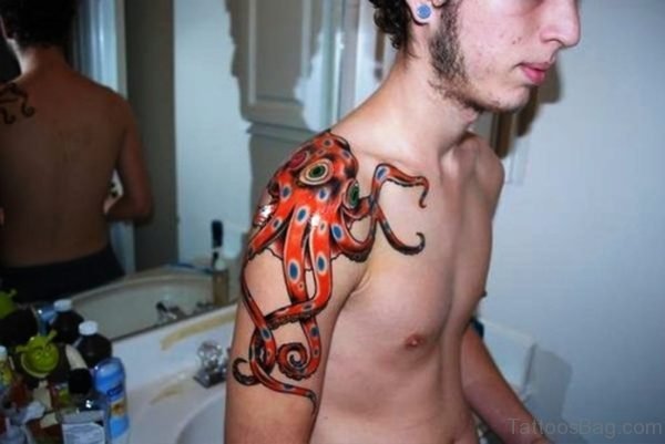 Colored Kraken Tattoo