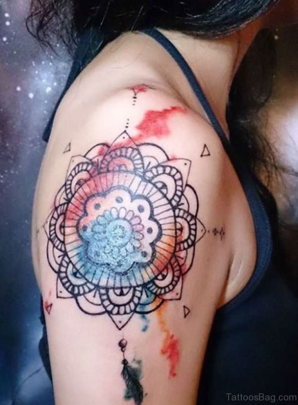 Colored Mandala Tattoo
