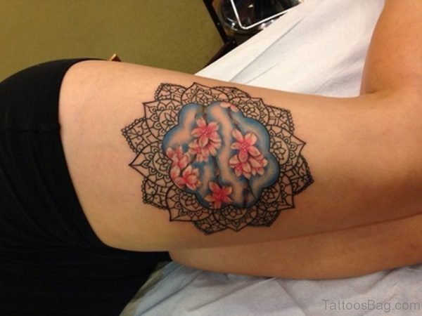 Colored Mandala Tattoo Design