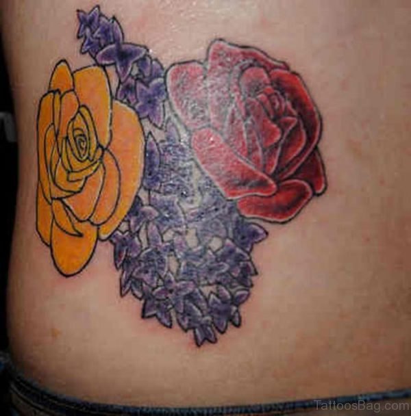 Colored Rose Tattoo