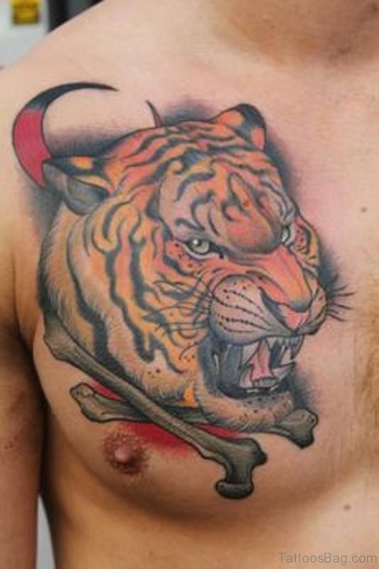 Colored Tiger Tattoo  Design