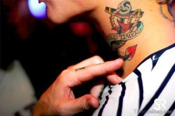 Colorful Anchor Tattoo Design