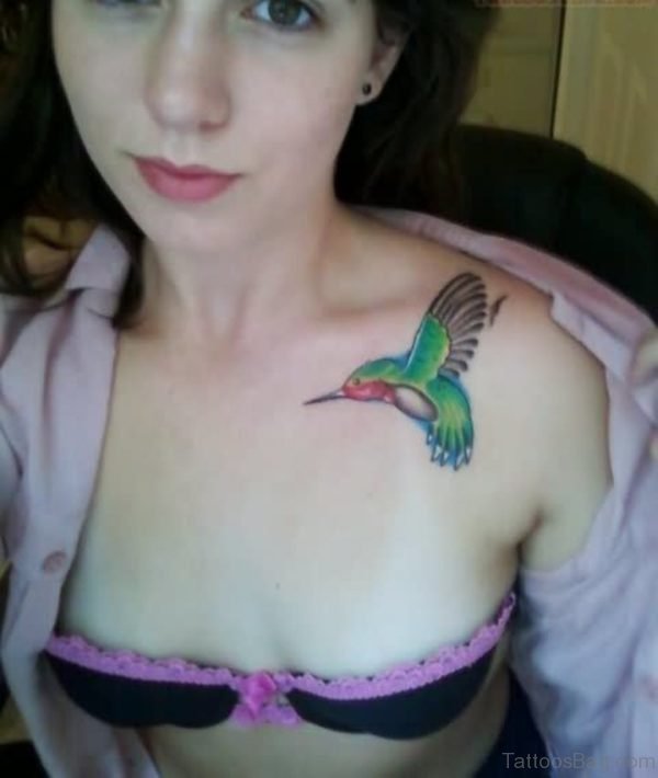 Colorful Hummingbird Tattoo