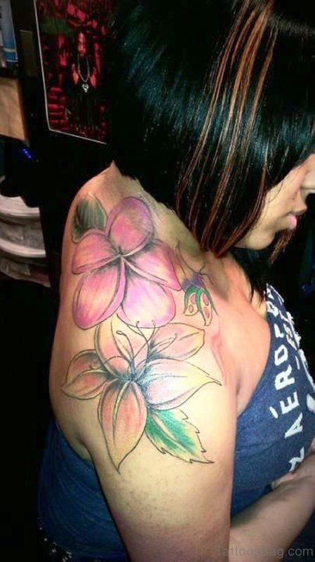 Colorful Lotus Flower Tattoo