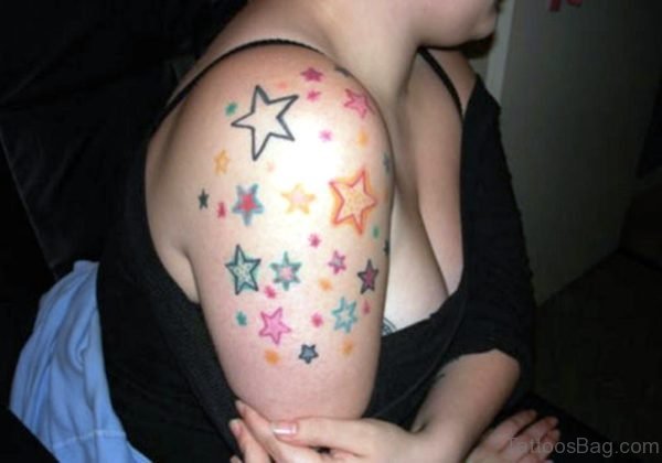 Colorful Star Tattoo