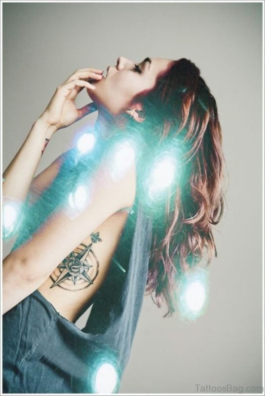 Cool Compass Tattoo Design