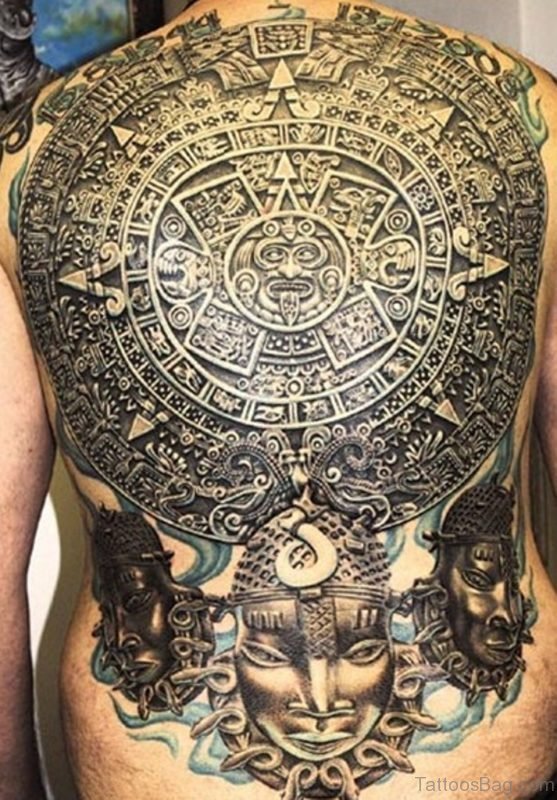 Cool Full Back Tattoo