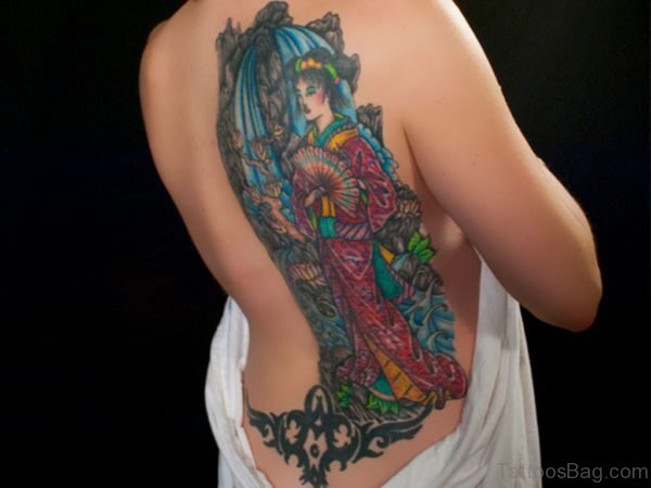 Cool Geisha Tattoo