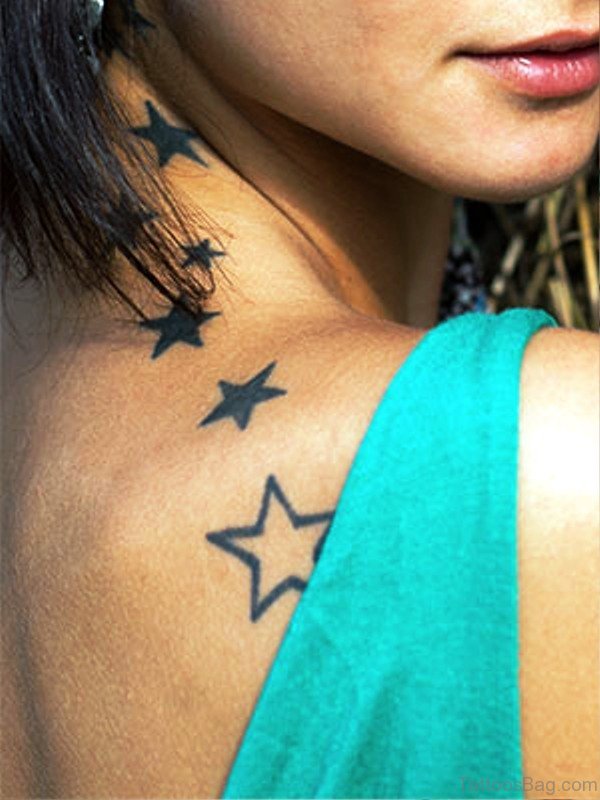 Cool Star Shoulder Tattoo