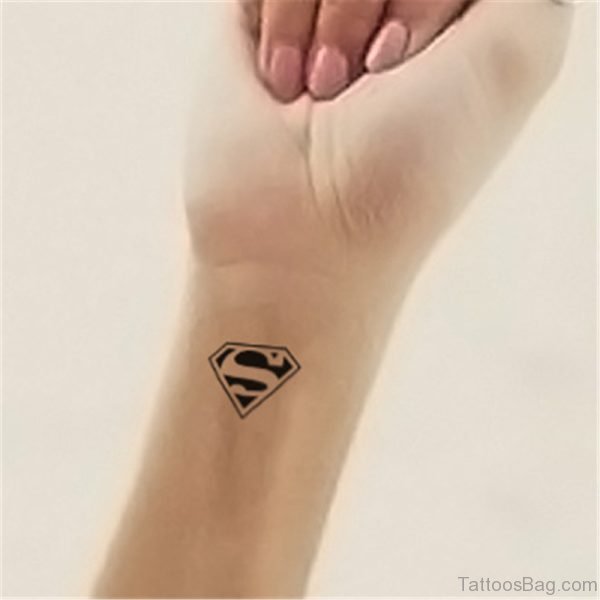 Cool Superman Tattoo On Wrist