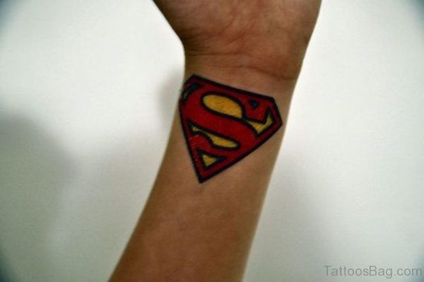 Cool Superman Wrist Tattoo