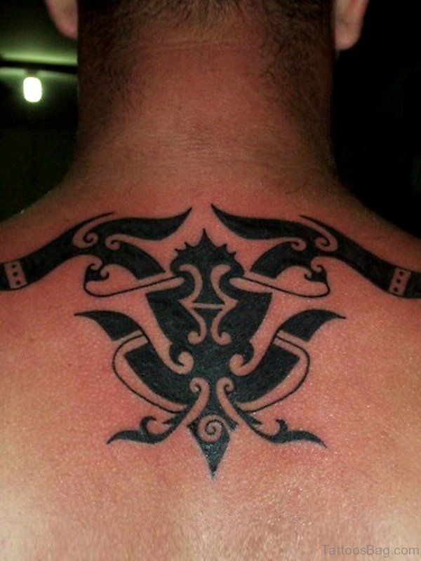 Cool Tribal Neck Tattoo