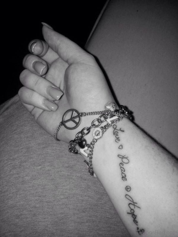 Cool Wording Tattoo