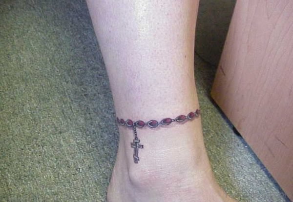 Cross Ankle Tattoo