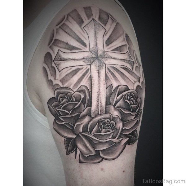Cross In Cloud Tattoo