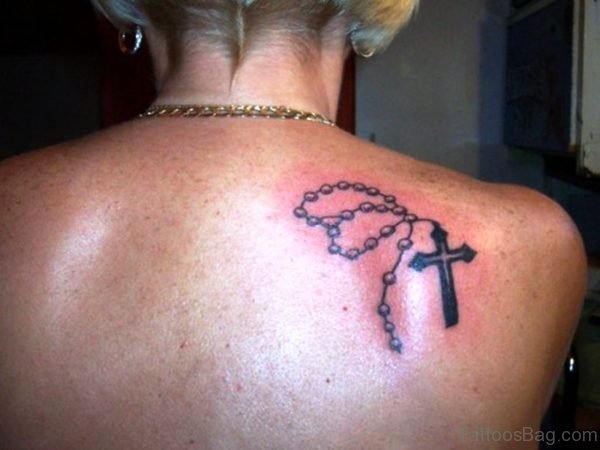 Cross Shoulder Tattoo Design
