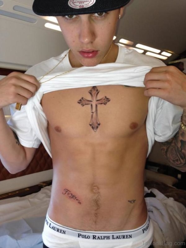 Cross Tattoo Design On Chest