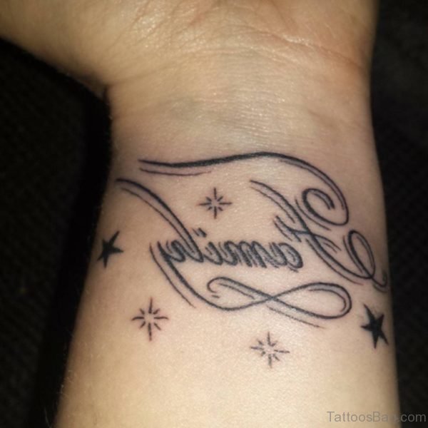 Cursive Family Tattoo