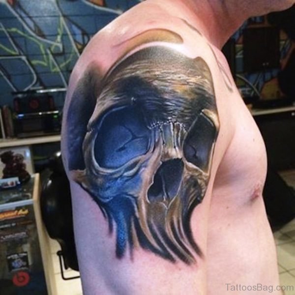 Cute Black Skull Tattoo