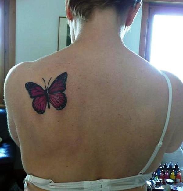 Cute Butterfly Shoulder Tattoo Design