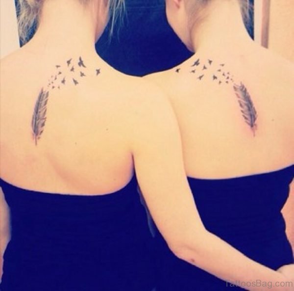 Cute Feather Tattoo Design