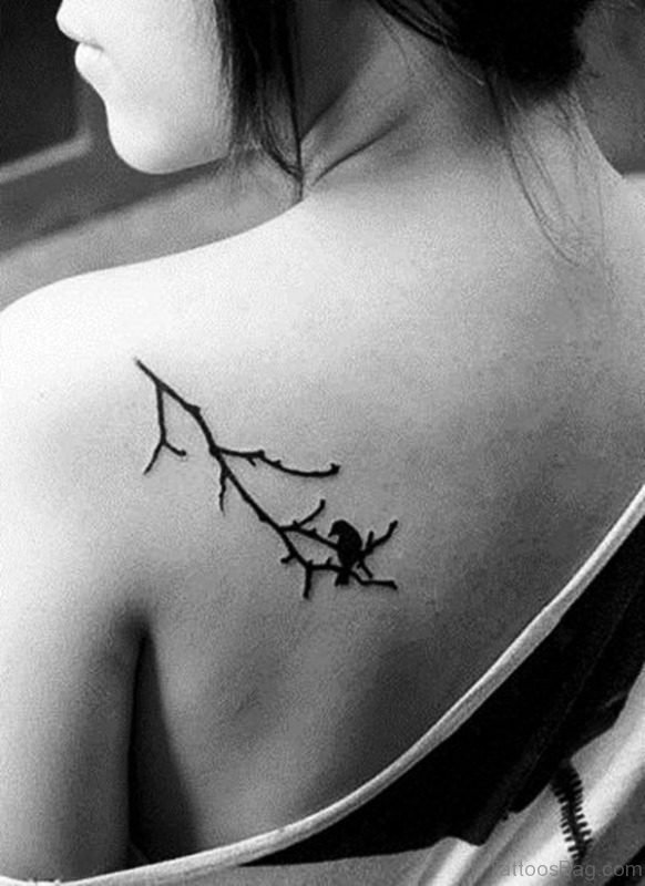 Cute Little Bird Shoulder Tattoo Design