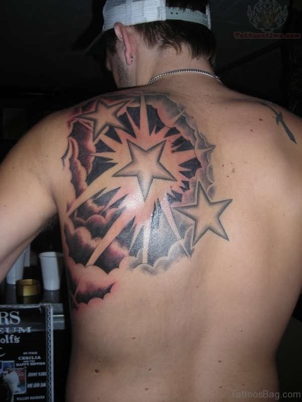 Cute Stars Shoulder Tattoo