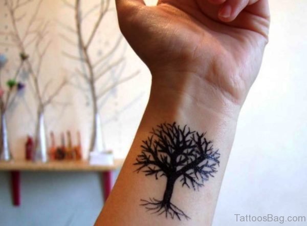 Delightful Tree Tattoo On Wrist
