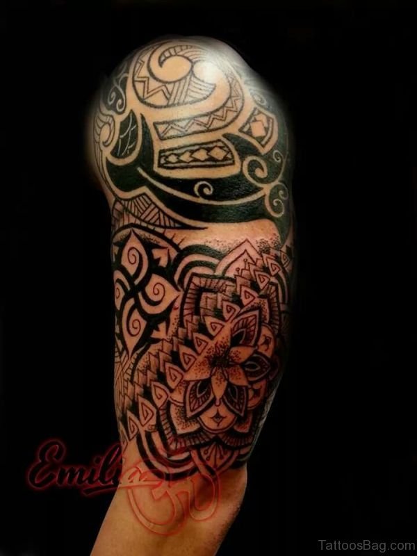 Designer Half Sleeves Shoulder Tattoo