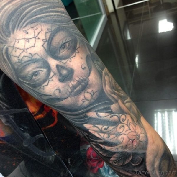 Devil Girl Face Tattoo