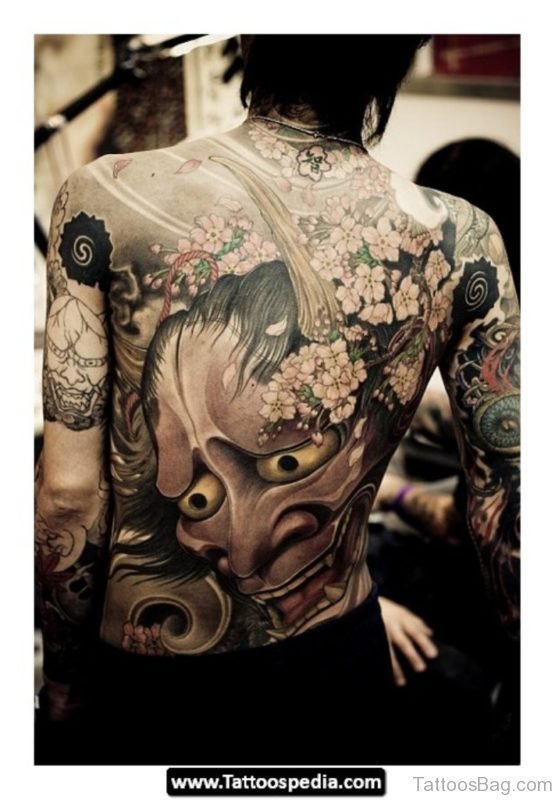 Devil Tattoo Design On Back BT1048