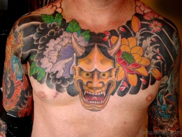 Devil Tattoo Design On Chest